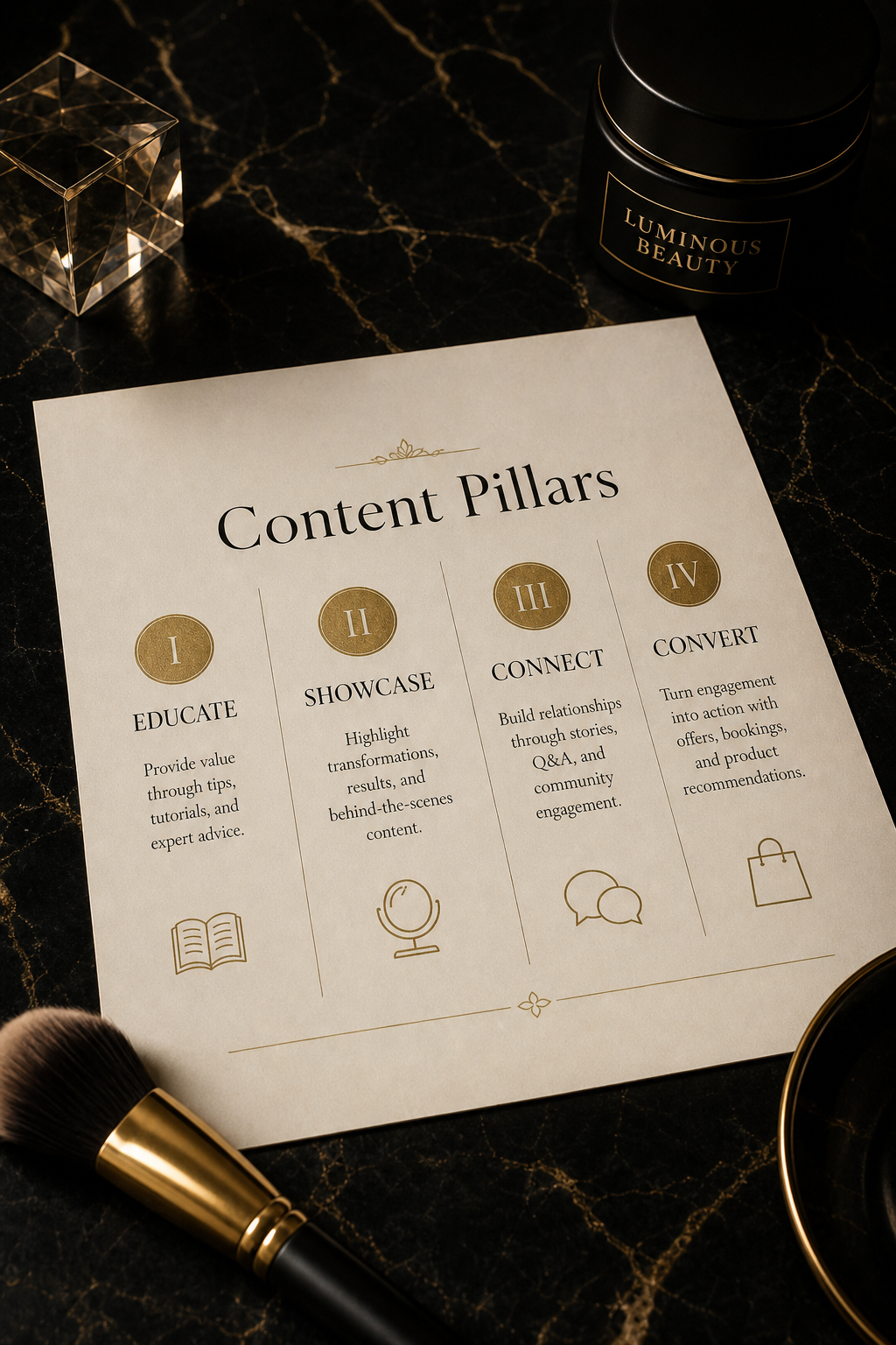Preview of the Content Pillars framework page from the Social Media Growth System